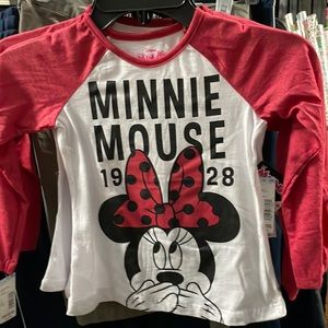 Minnie mouse Disney Girls shirt long sleeves, 5 years